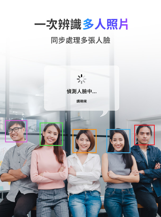 Face8Card 人臉辨識名片管理App 一次辨識多人照片