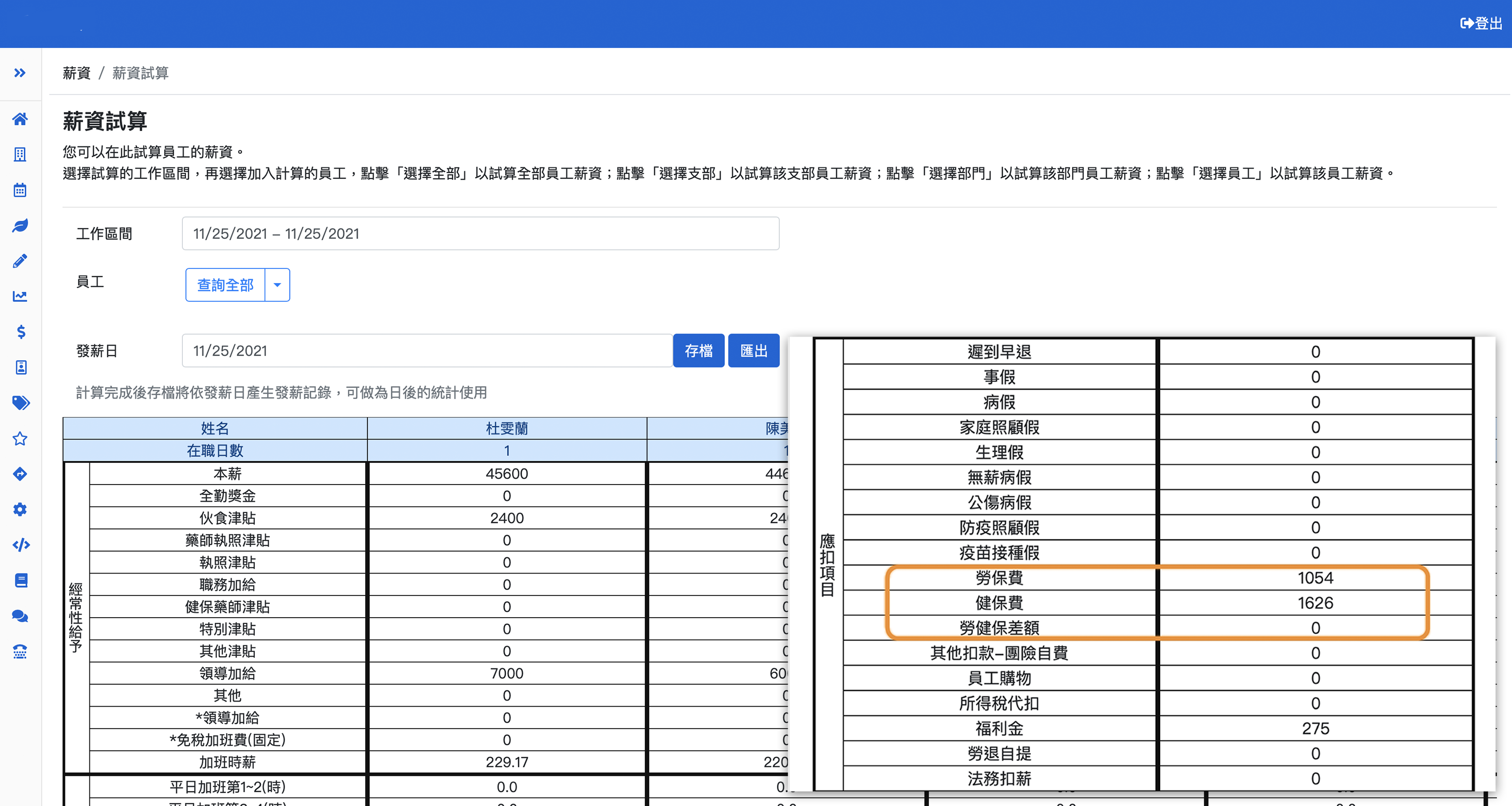 人事資料